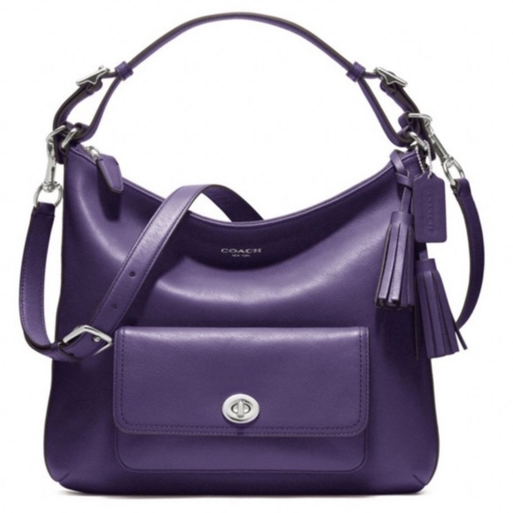 RARE purple Coach Legacy Leather Courtenay Hobo bag GORGEOUS Crossbody